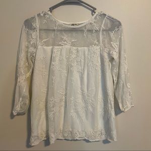 Small White Lace Blouse